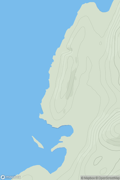 Thumbnail image for Druim Beag [Oban to Loch Fyne] [NM775037] showing contour plot for surrounding peak